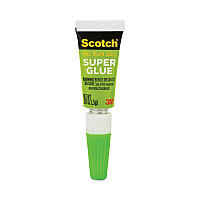 Scotch Single Use Super Glue No-Run Gel, 0.02 oz, Dries Clear, 4/Pack (AD119)