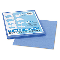 Pacon Tru-Ray Construction Paper, 76 lb Text Weight, 9 x 12, Blue, 50/Pack (103022)