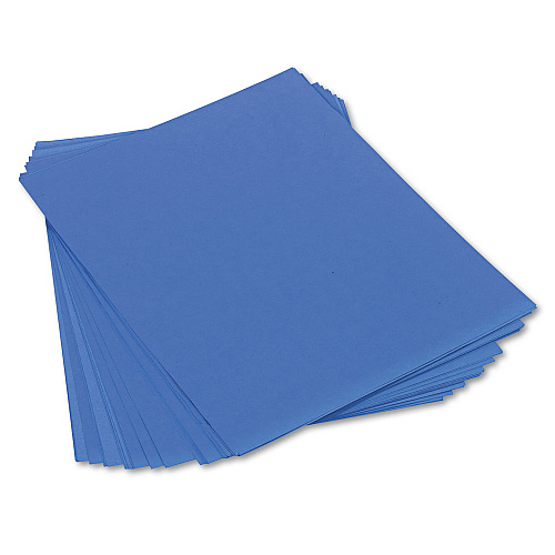 Pacon Tru-Ray Construction Paper, 76 lb Text Weight, 18 x 24, Blue, 50/Pack (103086)