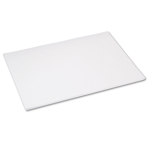 Pacon Tru-Ray Construction Paper, 76 lb Text Weight, 18 x 24, White, 50/Pack (103090)