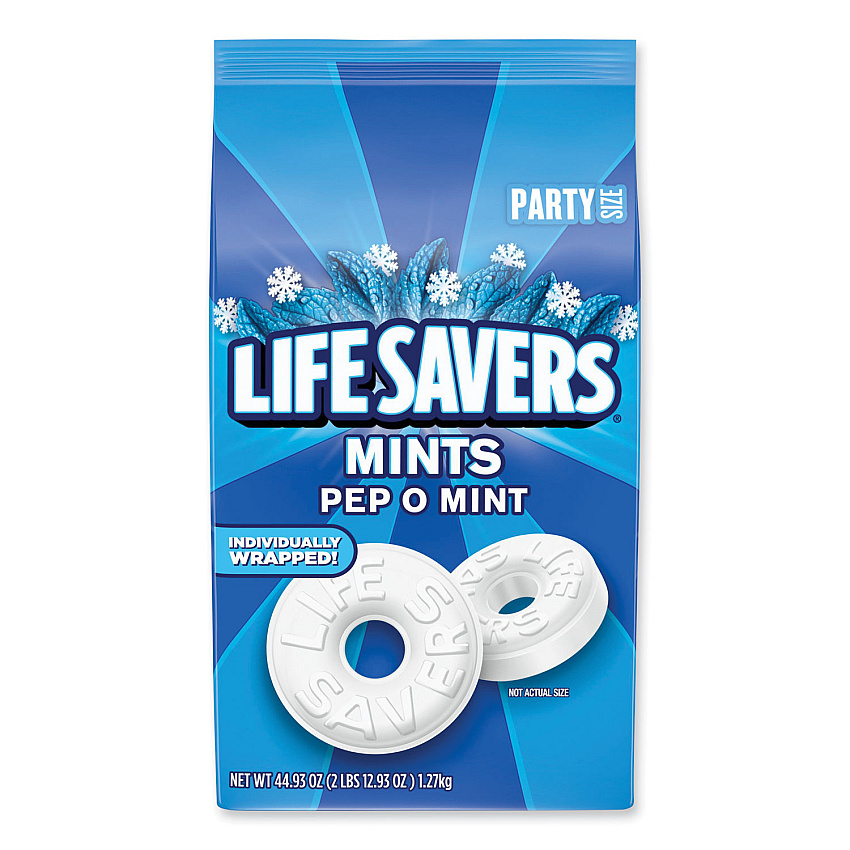 LifeSavers Hard Candy Mints, Pep-O-Mint, 44.93 oz Bag (27625)