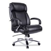 Alera Ravino Big/Tall High-Back Bonded Leather Chair, Headrest