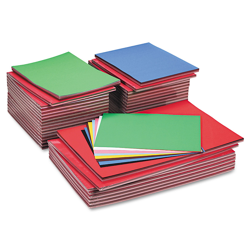 Pacon Tru-Ray Construction Paper, 76 lb Text Weight, Assorted, Assorted, 100 Sheets/Pack, 20 Packs/Carton (104120)