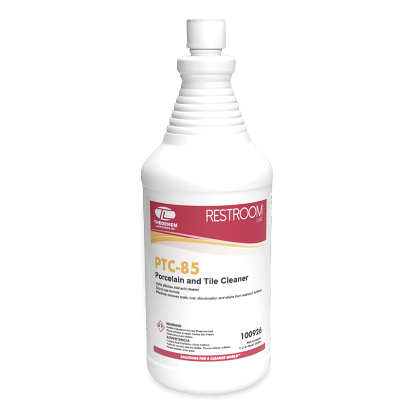Theochem PTC-85 Porcelain and Tile Cleaner, Pleasant Scent, 32 oz Bottle, 12/Carton (926)