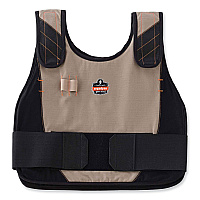 ergodyne Chill-Its 6215 Premium FR Phase Change Cooling Vest with Packs, Modacrylic Cotton, Large/X-Large, Khaki (12210)