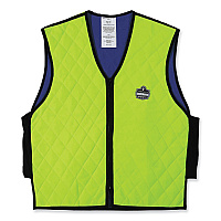 ergodyne Chill-Its 6665 Embedded Polymer Cooling Vest with Zipper, Nylon/Polymer, 3X-Large, Lime (12537)