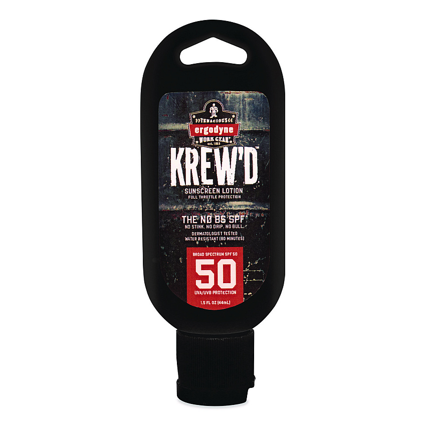 ergodyne Krewd 6352 SPF 50 Sunscreen Lotion, 1.5 oz Bottle, Includes 12 Bottles (16632)