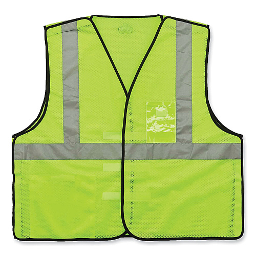 ergodyne GloWear 8216BA Class 2 Breakaway Mesh ID Holder Vest, Polyester, Large/X-Large, Lime (21095)