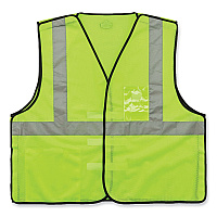 ergodyne GloWear 8216BA Class 2 Breakaway Mesh ID Holder Vest, Polyester, 4X-Large/5X-Large, Lime (21099)