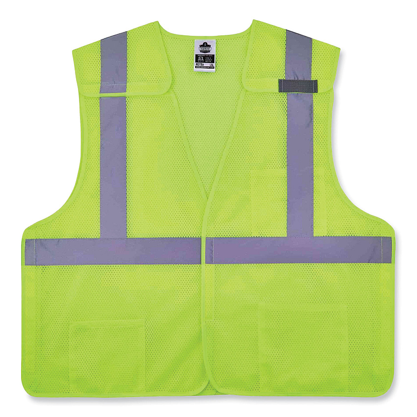 ergodyne GloWear 8217BA Class 2 Breakaway Mesh Vest, Polyester, Large/X-Large, Lime (21525)