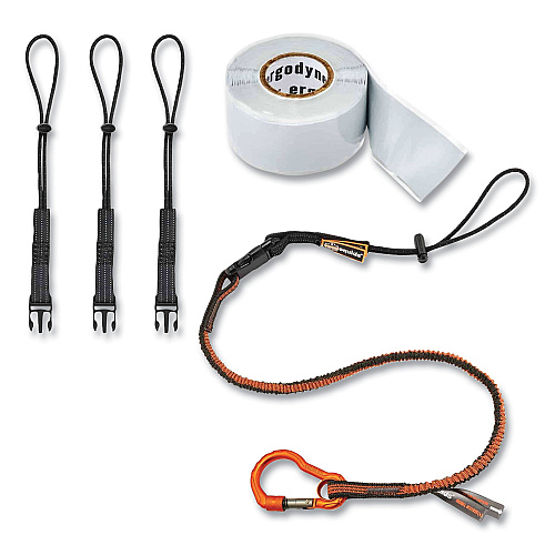 ergodyne Squids 3181 Tool Tethering Kit, 5 lb Max Working Capacity, 38" to 48" Long, Orange/Gray and Black (19651)