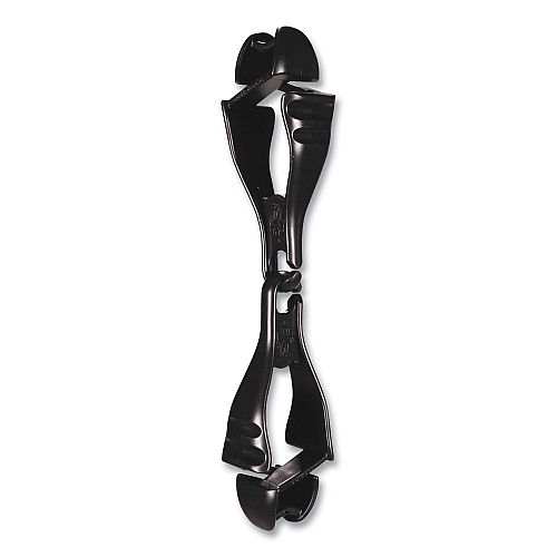 ergodyne Squids 3400 Glove Clip Holder with Dual Clips, 1 x 1 x 6.5, Acetal Copolymer, Black, 100/Carton (19712BULK)