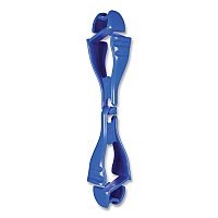 ergodyne Squids 3400 Glove Clip Holder with Dual Clips, 1 x 1 x 6.5, Acetal Copolymer, Blue, 100/Carton (19717BULK)
