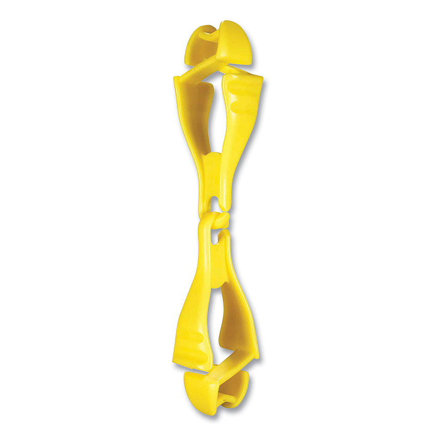 ergodyne Squids 3400 Glove Clip Holder with Dual Clips, 1 x 1 x 6.5, Acetal Copolymer, Lime, 100/Carton (19719BULK)