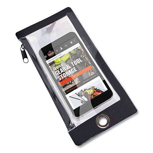 ergodyne Squids 3760 Phone Pouch + Trap for Plus Size Phones, Clear/Black (19763)