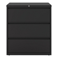 Alera Lateral File, 3 Legal/Letter/A4/A5-Size File Drawers, Black, 36