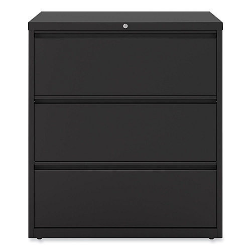 Alera Lateral File, 3 Legal/Letter/A4/A5-Size File Drawers, Black, 36" x 18.63" x 40.25" (ALEHLF3641BL)