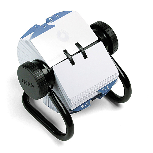 Rolodex Open Rotary Card File, Holds 500 2.25 x 4 Cards, Black