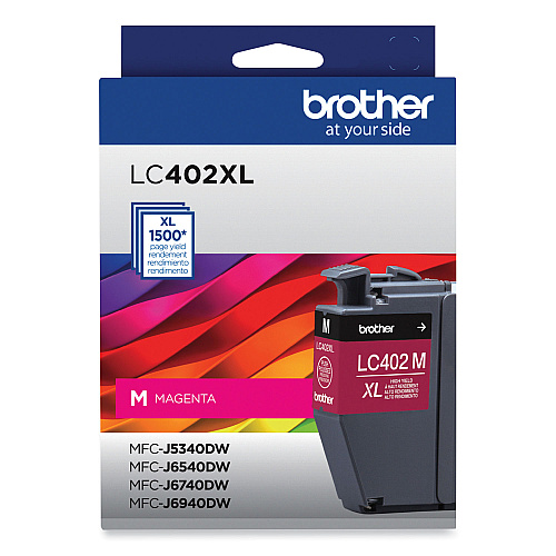Brother LC402XLMS High-Yield Ink, 1,500 Page-Yield, Magenta