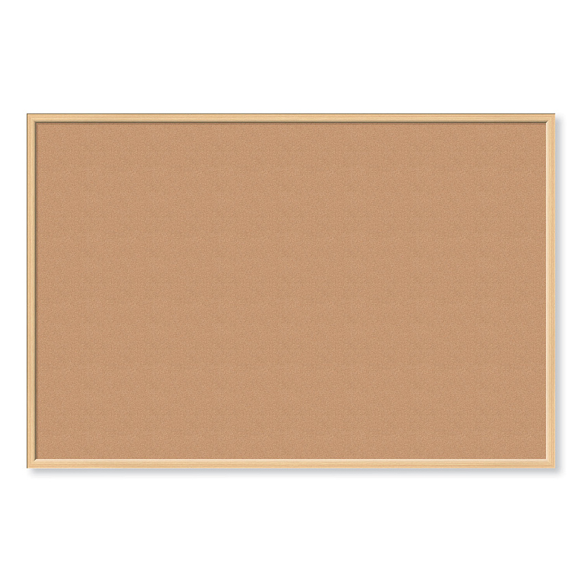 U Brands Cork Bulletin Board, 70 x 47, Tan Surface, Birch Wood Frame (2872U0001)