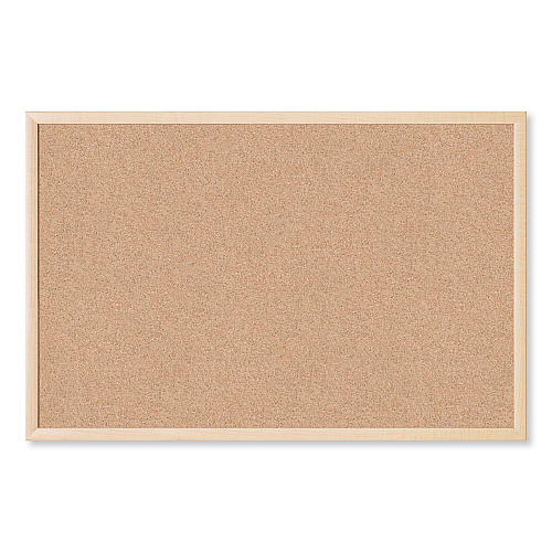 U Brands Cork Bulletin Board, 35 x 23, Tan Surface, Birch Wood Frame (266U0001)