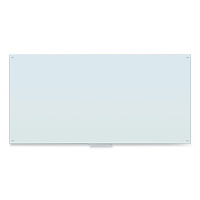 U Brands Glass Dry Erase Board, 96 x 47, White Surface (4148U0001)