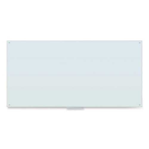 U Brands Glass Dry Erase Board, 96 x 47, White Surface (4148U0001)