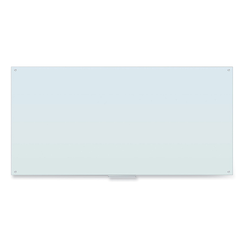 U Brands Glass Dry Erase Board, 96 x 47, White Surface (4148U0001)