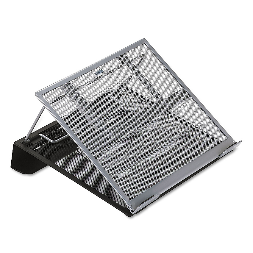 Rolodex Laptop Stand/Holder, 13w x 11 3/4d x 6 3/4h, Black/Silver (82410)