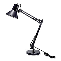 Bostitch Swing Arm Desk Lamp, Multi-pivot Neck, 28.35" High, Black Base (VLF100D)