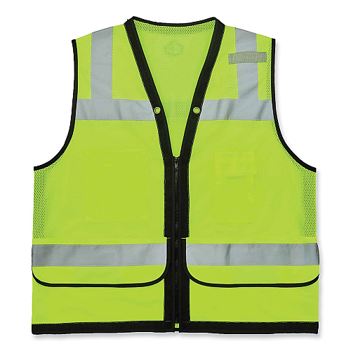 ergodyne GloWear 8253HDZ Class 2 Heavy-Duty Mesh Surveyors Vest, Polyester, Small/Medium, Lime (23323)