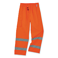 ergodyne GloWear 8915 Class E Hi-Vis Rain Pants, Small, Orange (24412)
