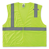 ergodyne GloWear 8210HL-S Single Size Class 2 Economy Mesh Vest, Polyester, 5X-Large, Lime (24529)