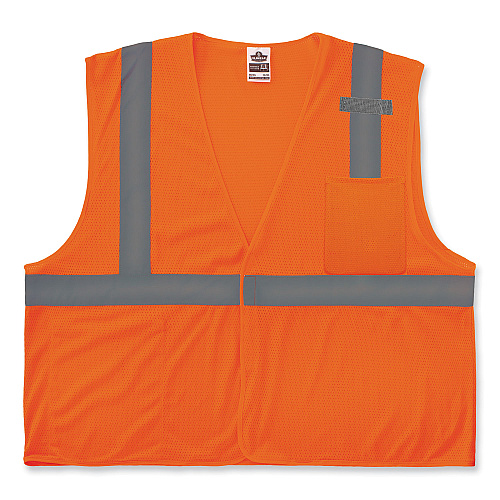 ergodyne GloWear 8210HL-S Single Size Class 2 Economy Mesh Vest, Polyester, 2X-Large, Orange (24536)