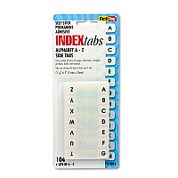 Redi-Tag Legal Index Tabs, Preprinted Alpha: A to Z, 1/12-Cut, White, 0.44