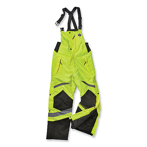 ergodyne GloWear 8928 Class E Hi-Vis Insulated Bibs, Large, Lime (25524)