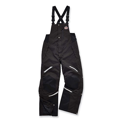 ergodyne N-Ferno 6471 Thermal Bibs with 500D Nylon Shell, 2X-Large, Black (41216)