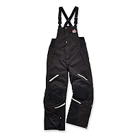 ergodyne N-Ferno 6471 Thermal Bibs with 500D Nylon Shell, 4X-Large, Black (41218)