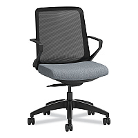 HON Cliq Office Chair, Supports Up to 300 lb, 17" to 22" Seat Height, Basalt Seat, Black Back, Black Base (CLQIMAPX25T)