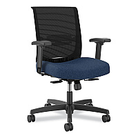 HON Convergence Mid-Back Task Chair, Supports Up to 275 lb, 16.5" to 21" Seat Height, Navy Seat, Black Back, Black Frame (CMY1AAPX13)