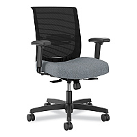 HON Convergence Mid-Back Task Chair, Supports Up to 275 lb, 16.5" to 21" Seat Height, Basalt Seat, Black Back, Black Frame (CMY1AAPX25)