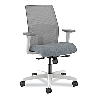 HON Ignition 2.0 Mid-Back Mesh Task Chair, Posture Lock, Up to 300lb, Basalt Seat, Fog Back/White Base (I2LM1AFA25WX)