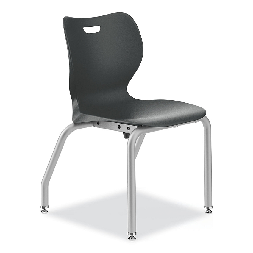 HON SmartLink Four-Leg Chair, Supports Up to 275 lb, 16" Seat Height, Lava Seat, Lave Back, Platinum Base, 4/Carton (SL4L16ELAP)