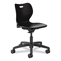 HON SmartLink Task Chair, Supports Up to 275 lb, 34.75" Seat Height, Onyx Seat, Onyx Back, Black Base (SSTK18BHLON)