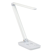 Safco Vamp LED Wireless Charging Lamp, Multi-pivot Neck, 16.75