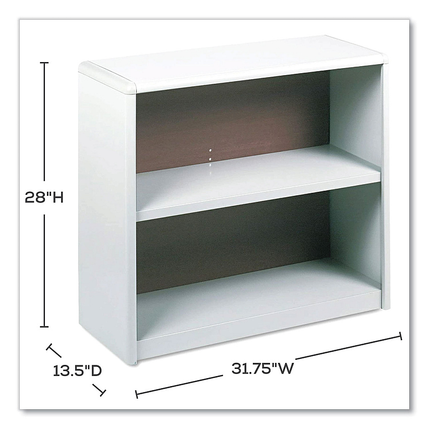 Safco ValueMate Economy Bookcase, Two-Shelf, 31.75w x 13.5d x 28h, Gray (7170GR)