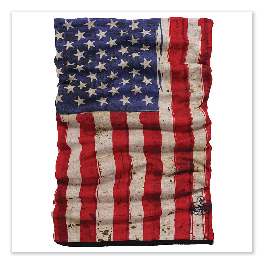 ergodyne N-Ferno 6491 Reversible Thermal Fleece + Poly Multi-Band, One Size Fits Most, American Flag (42321)