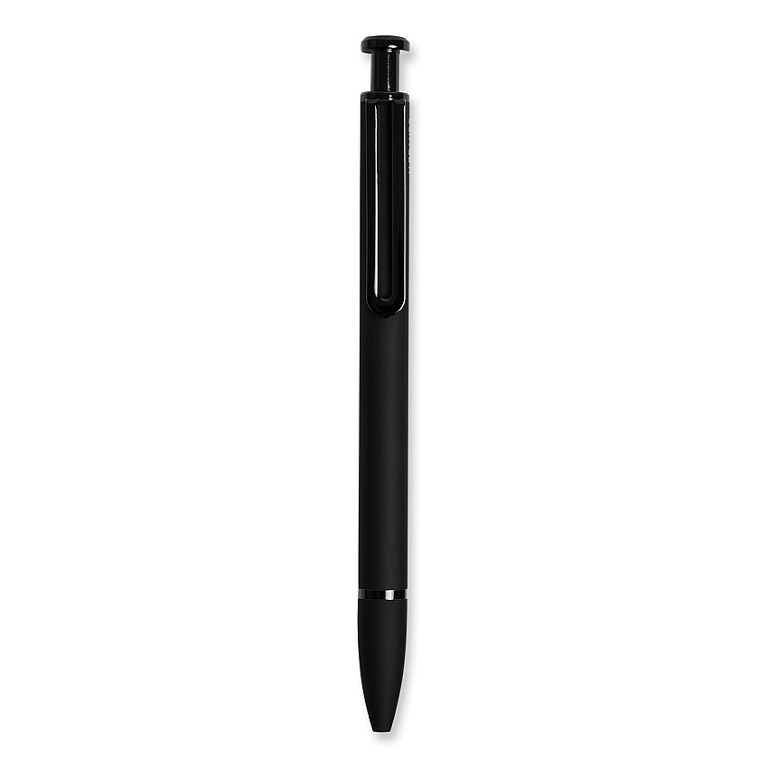 U Brands Monterey Soft Touch Ballpoint Pen, Retractable, Medium 1 mm, Black Ink, Midnight Barrel, 12/Pack (3786U0124)