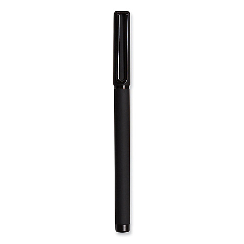 U Brands Catalina Soft Touch Porous Point Pen, Stick, Fine 0.7 mm, Black Ink, Black Barrel, Dozen (5007U0124)