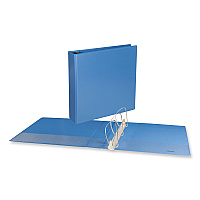 Universal Slant D-Ring View Binder, 3 Rings, 2" Capacity, 11 x 8.5, Light Blue (UNV20733)